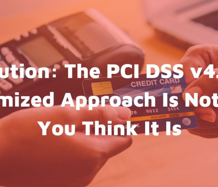 pci dss customized approach